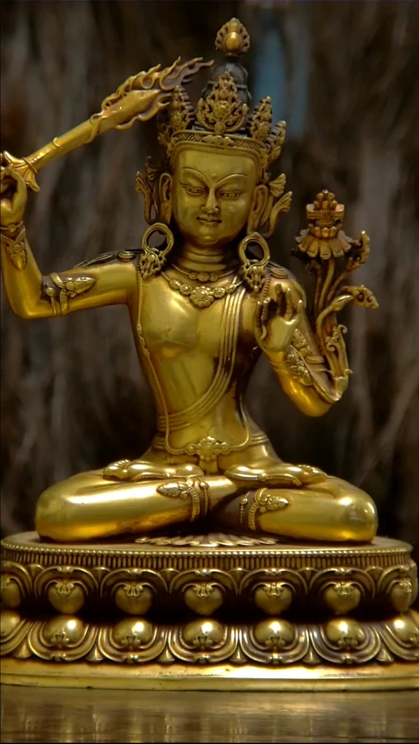 麻**里铜像造像收藏铜像造像收藏文殊