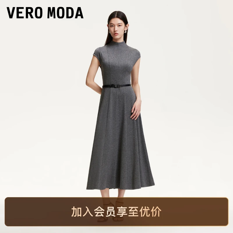 Vero Moda连衣裙2025自带腰带连衣裙轻奢高级感氧气裙松弛感贵气