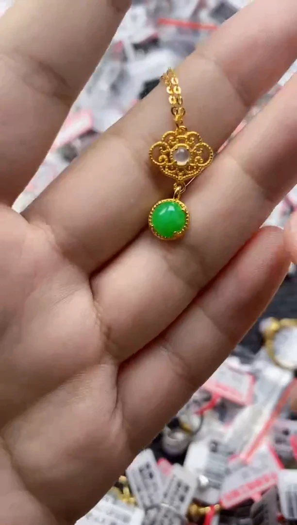 翡翠戒指银S925镶嵌3333---6