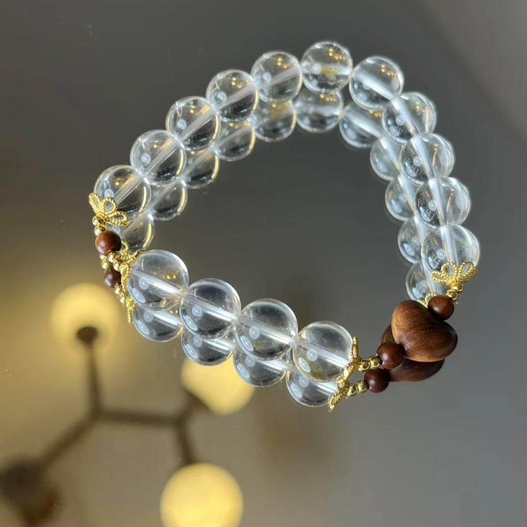 正区老山檀水晶手串多样性发一爱心LS0507