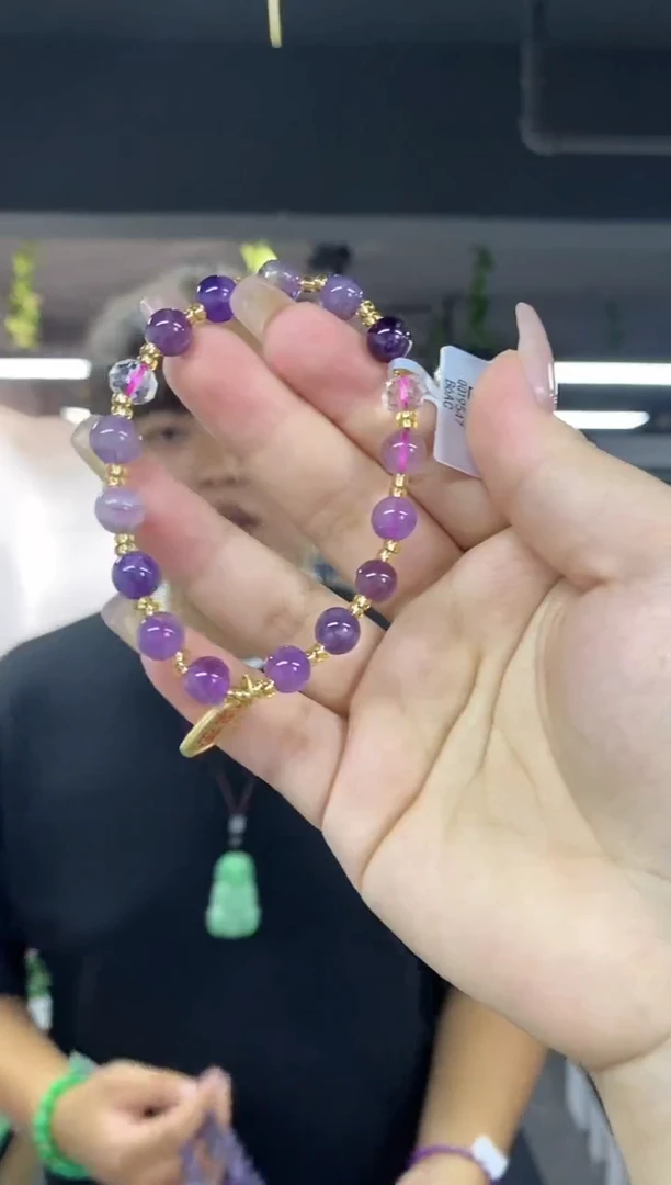 水晶手链未镶嵌多样性发其一颜色微差