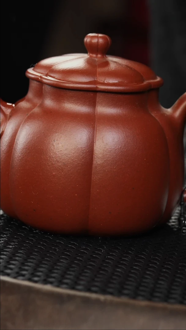 茶壶紫砂羊角山紫泥 筋纹言心