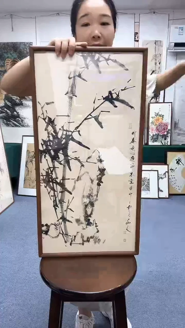 国画35*68实木画框顺丰包邮手绘