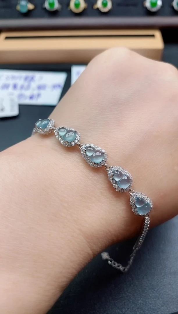 银S925镶嵌戒指翡翠1