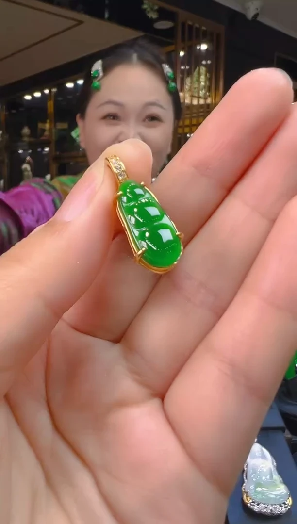 翡翠银S925镶嵌吊坠(赠链)124（多样性发其一）