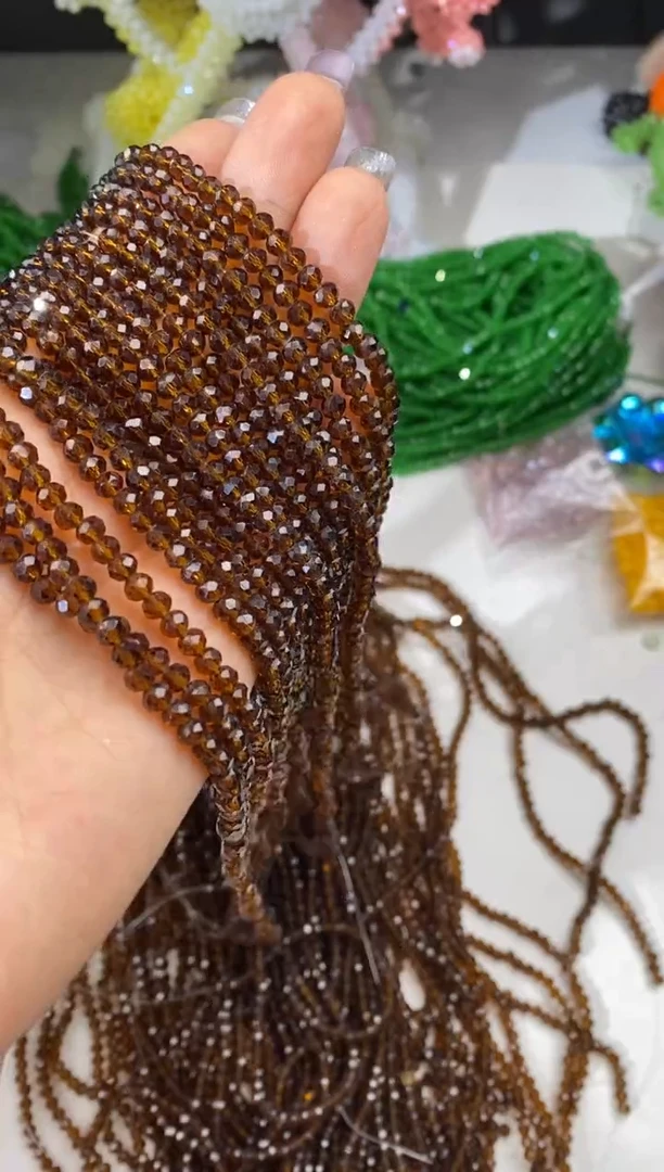 玻璃2573卡4水晶深咖色10条