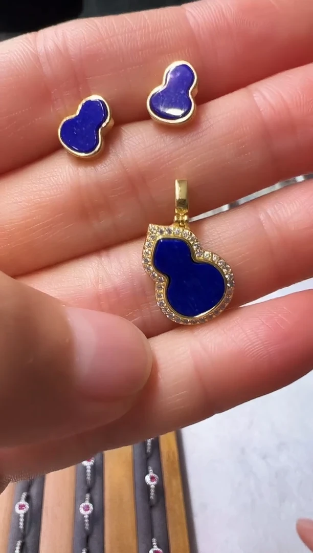 银S925镶嵌青金石颈饰1217m059多样性发其一