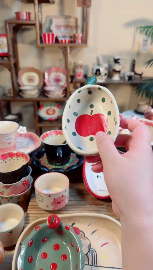 陶瓷苹果碗【十里高温釉下彩陶瓷】