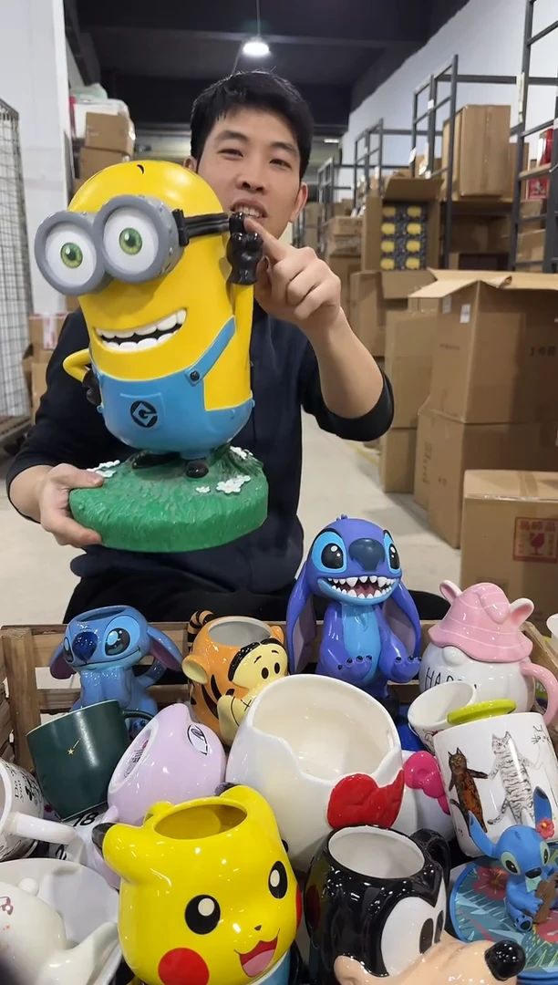 瓷片树脂H-01大钱罐摆件