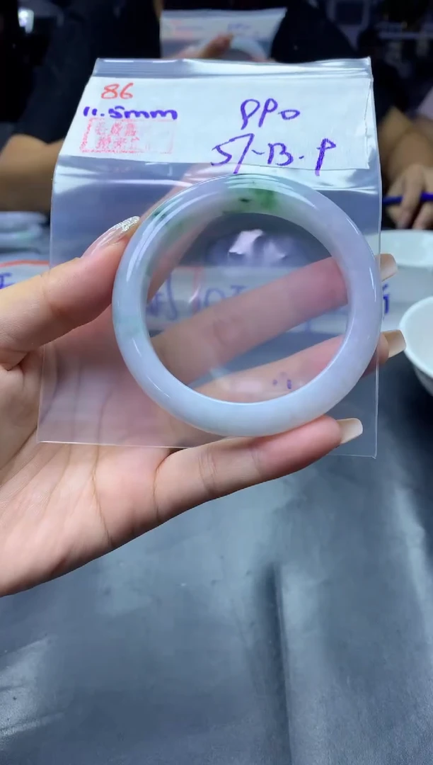 未镶嵌定制翡翠86手镯57+990元+拍一发一