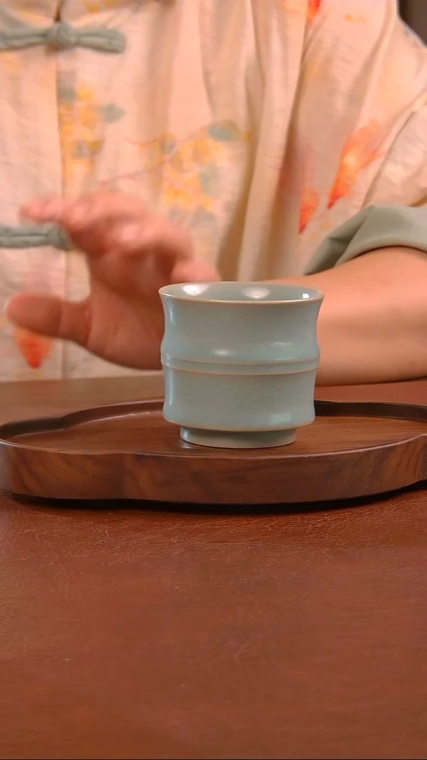 瓷片683号  竹节   杯    茗