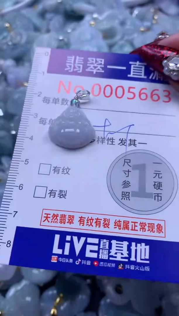 吊坠(不含链)未镶嵌翡翠5663