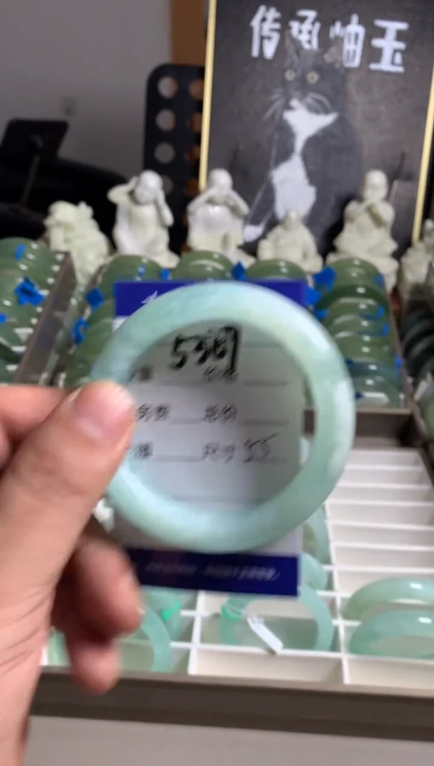 蛇纹石玉未镶嵌手镯5307