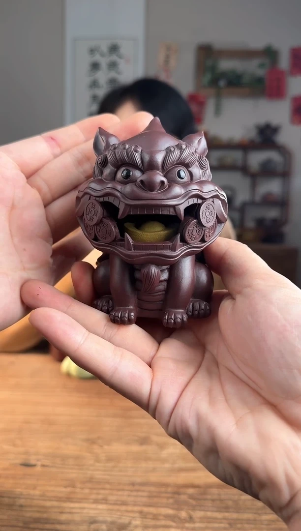 【闪购商品】紫砂茶壶吞金兽 大摆件