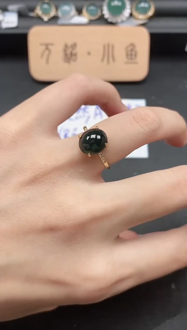 翡翠戒指银S925镶嵌51151