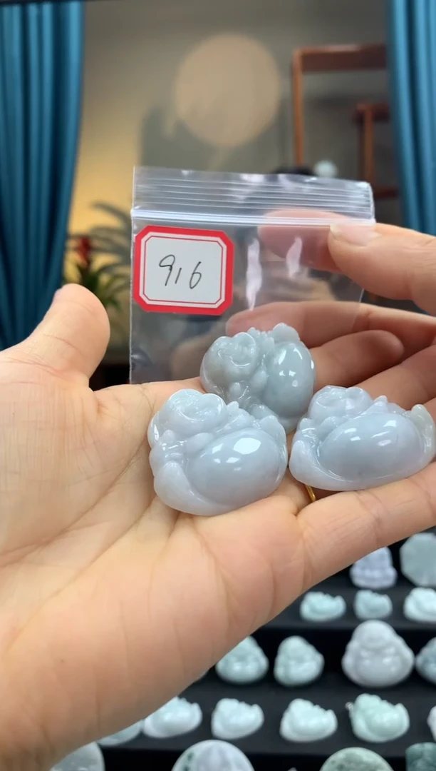 翡翠未镶嵌颈饰佛公916 多样性发一件