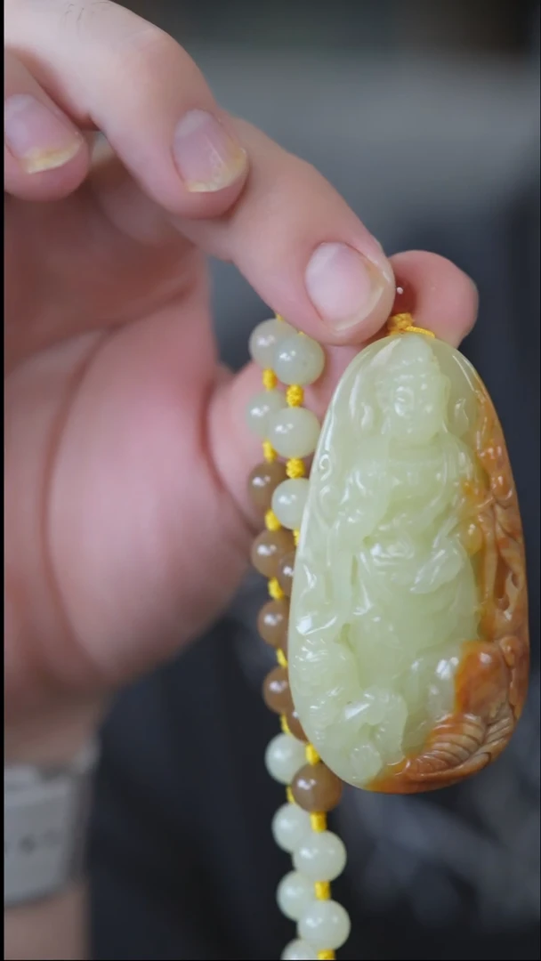 颈饰未镶嵌和田玉普贤