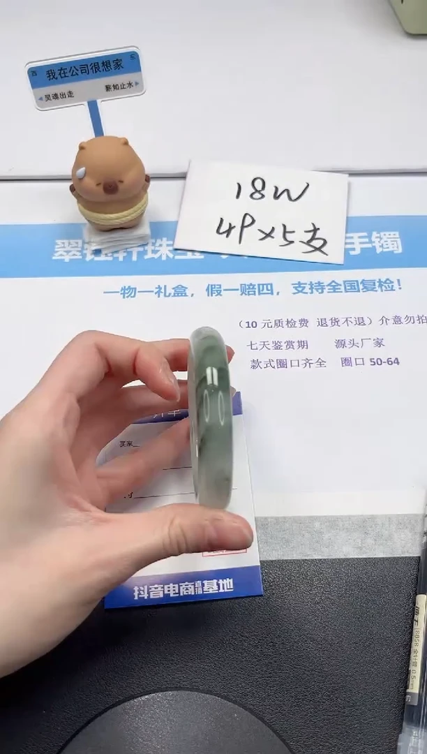 【闪购商品】石英质玉手镯未镶嵌V411-56.5