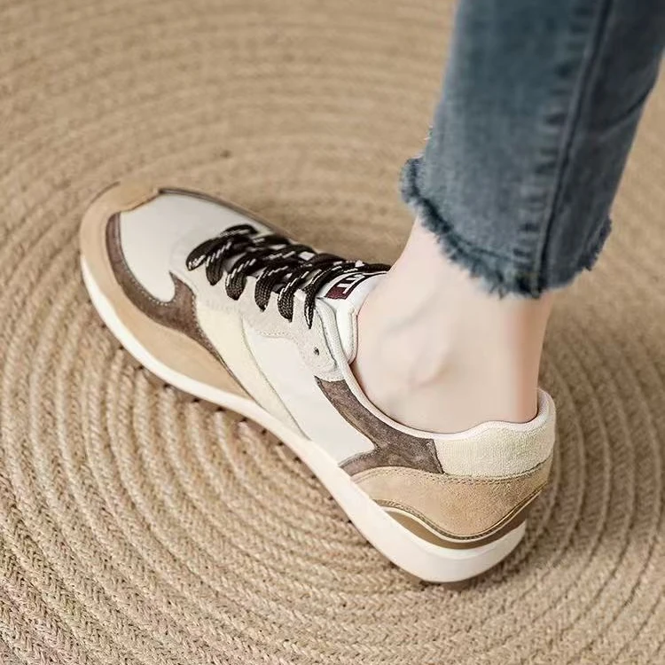 软底复古休闲运动鞋女华夫阿甘鞋2606-1