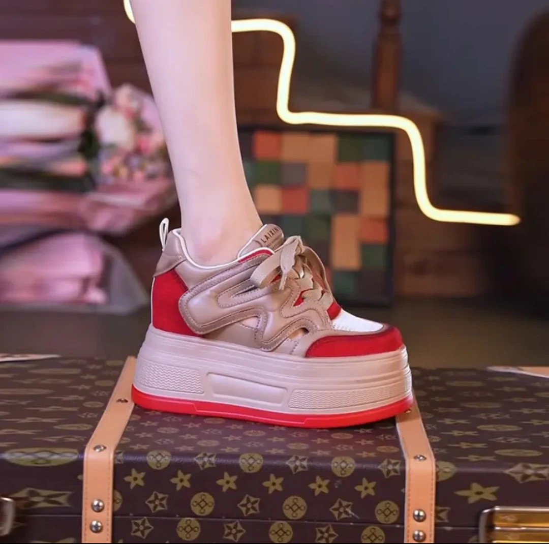 【新人开播福利】小个子专属夏季复古风8CM高2025夏季厚底休闲鞋