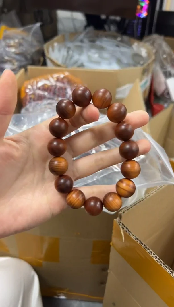 柏木（崖柏）无事牌老料崖柏圆珠素圈手串15MM