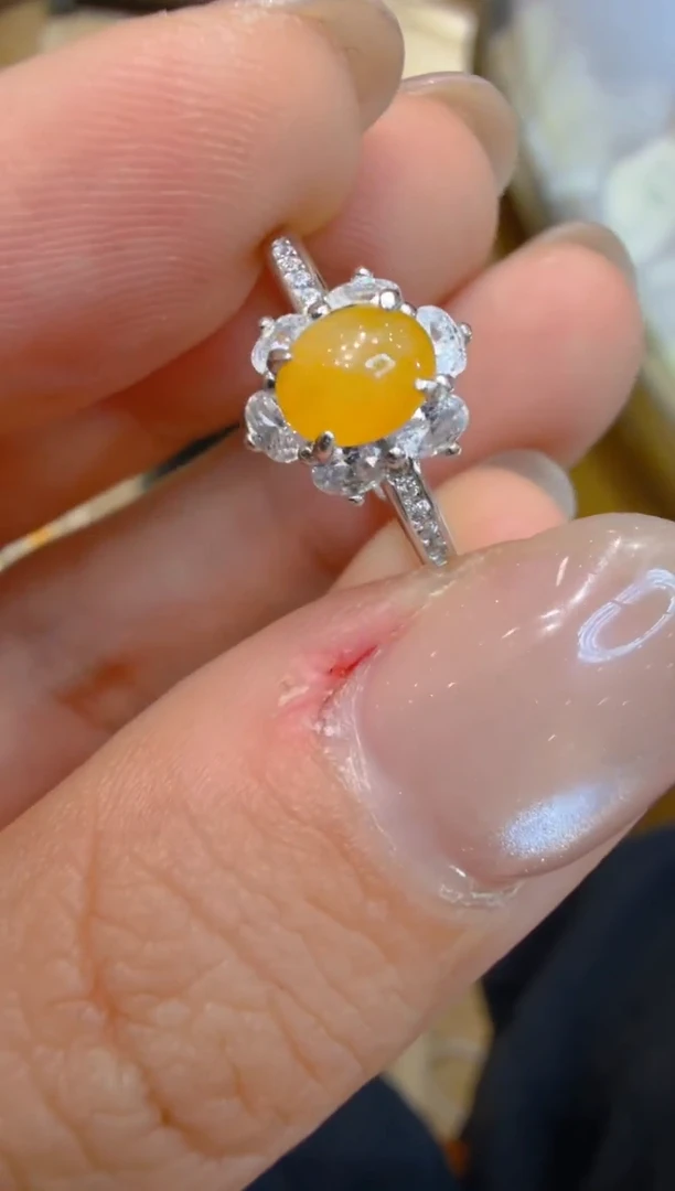 银S925镶嵌戒指翡翠多样性团购发一件