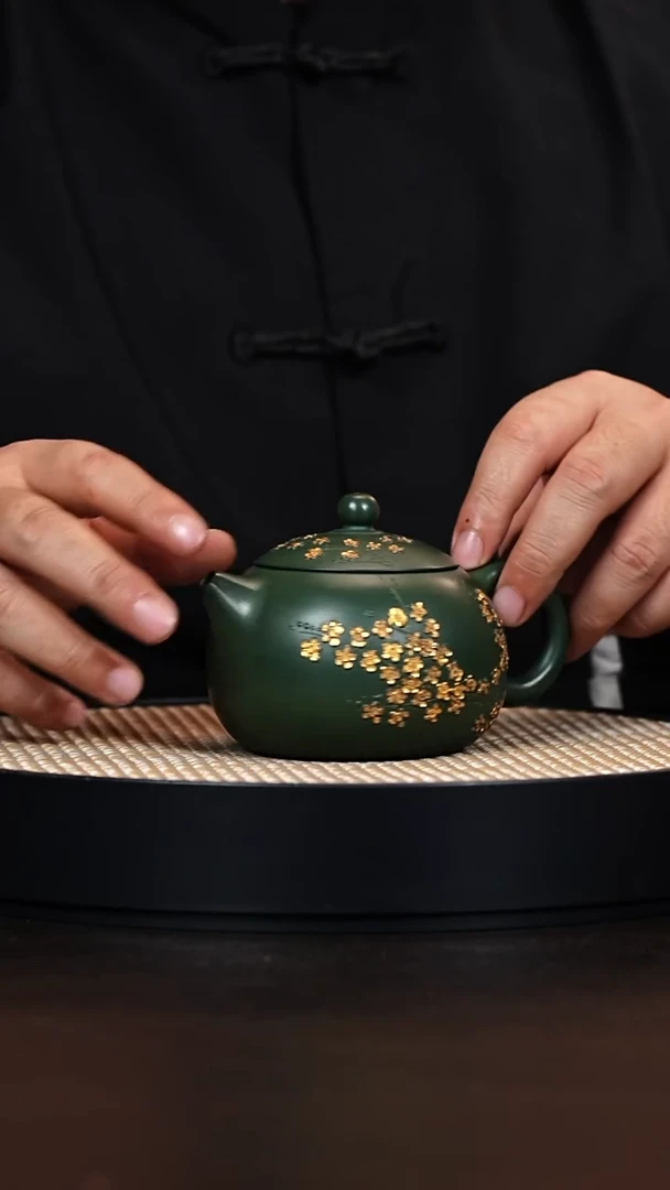 茶壶紫砂西施 绿泥