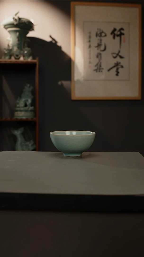 【闪购商品】杯仿古釉原矿 鸡心杯