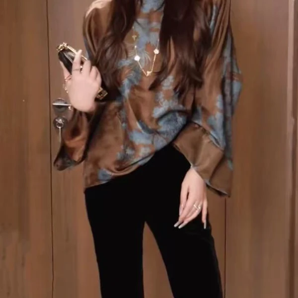 G. yatong/郭彤凤栖牡丹定制国潮风盘扣上衣气质减龄DD12043