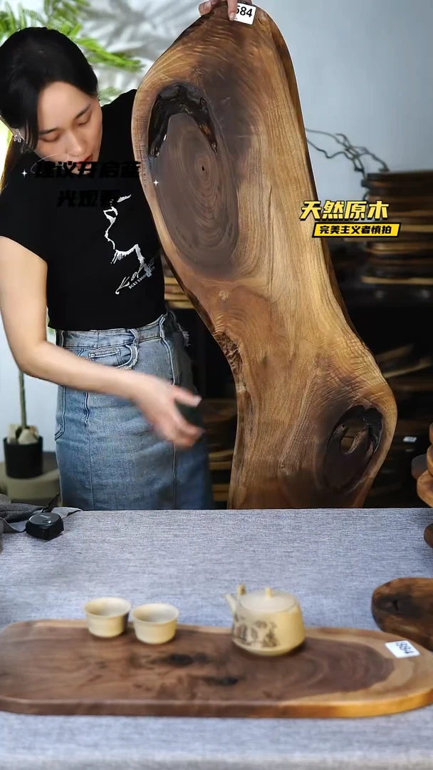 木北美黑胡桃原木.干裂疤结不属于商品质量问题完美主义者慎拍