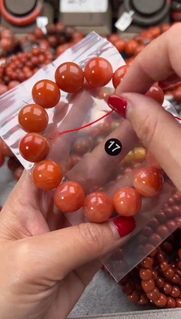 未镶嵌手串南红玛瑙16+