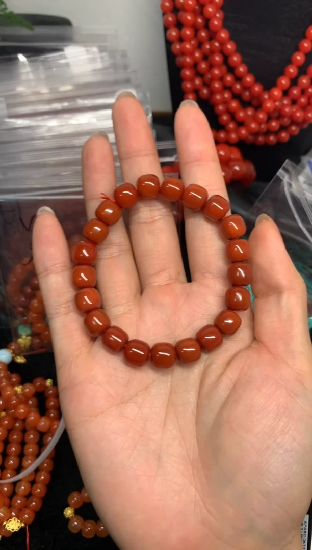 未镶嵌南红玛瑙手链南红手串满色满肉老型主手串
