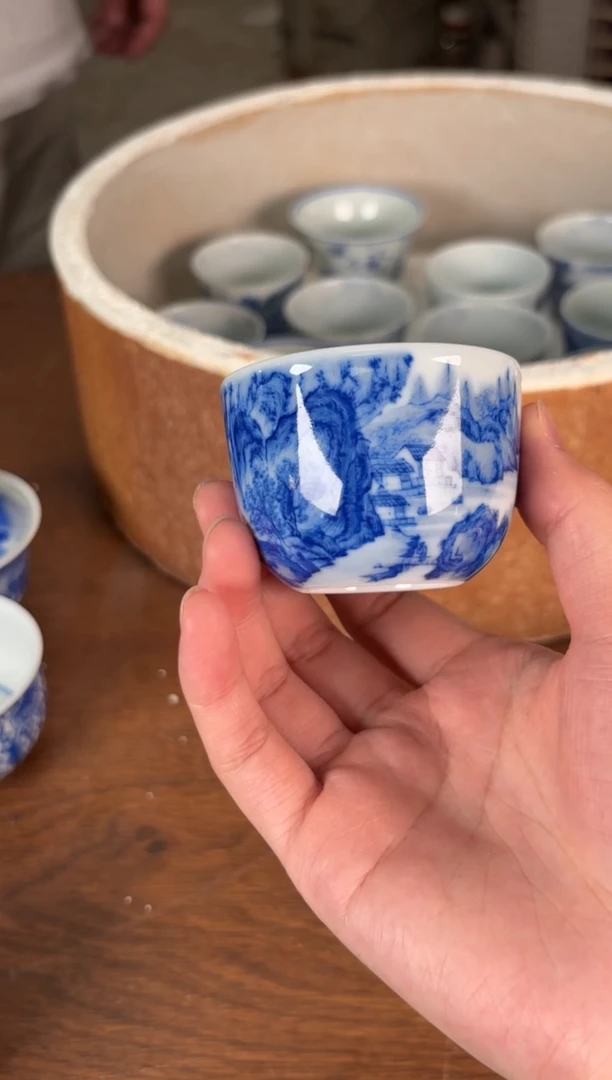 杯看山柴窑青花看山柴窑青花