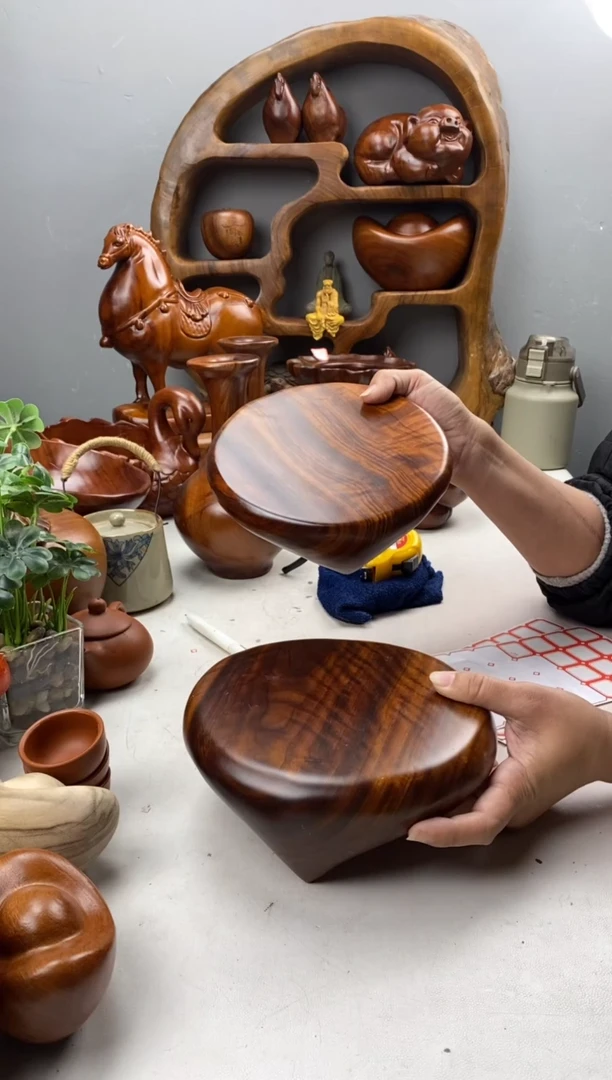 香樟木张**࿐A37精品三足底座/2个