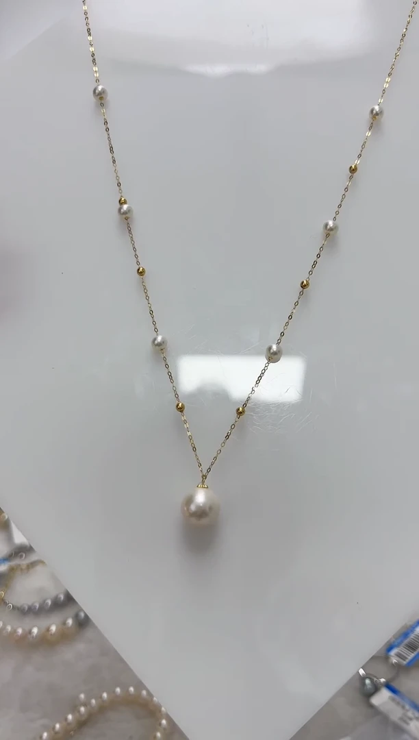 【闪购商品】淡水珍珠DA18K金镶嵌满天星 B333