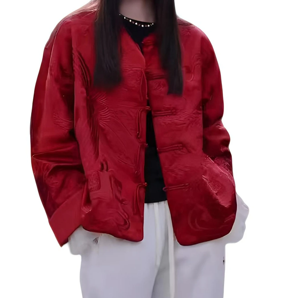 2152#新款新中式【如梦湘】新中式国风时尚重工艺拼接刺绣加棉外套