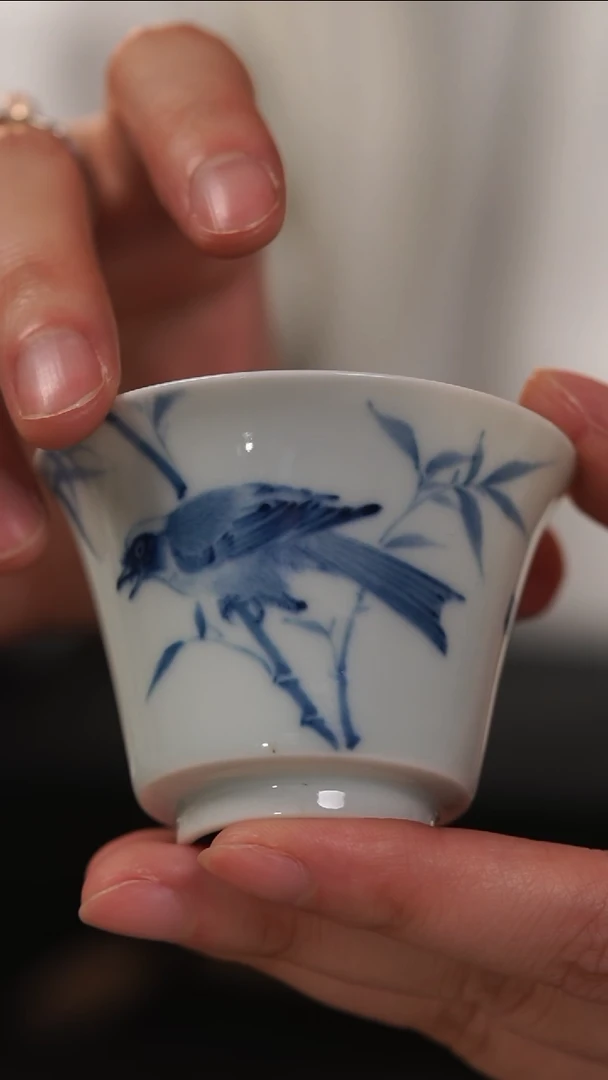 【闪购商品】善见堂 王长根老师青花福利杯（二级品）