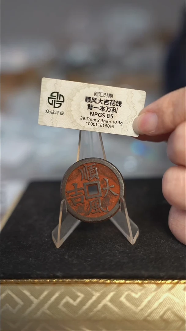 编号803顺风大吉花钱（配脖挂）