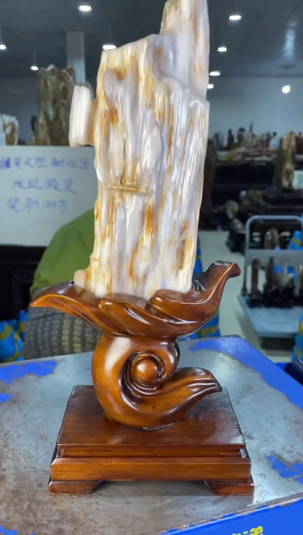 未镶嵌摆件硅化玉13