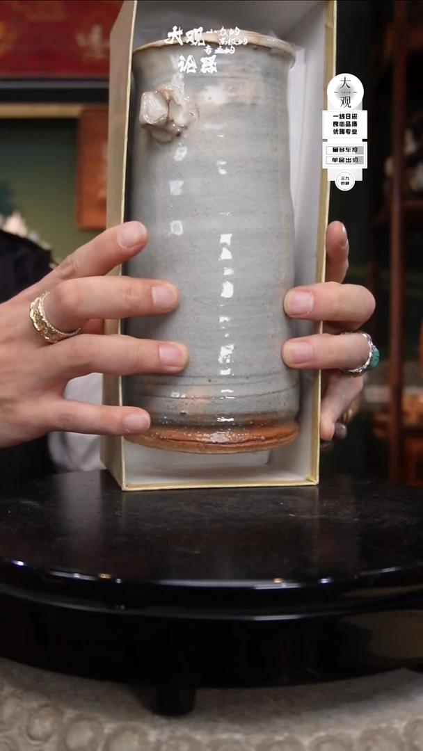 瓷片庆****计大观论器花瓶