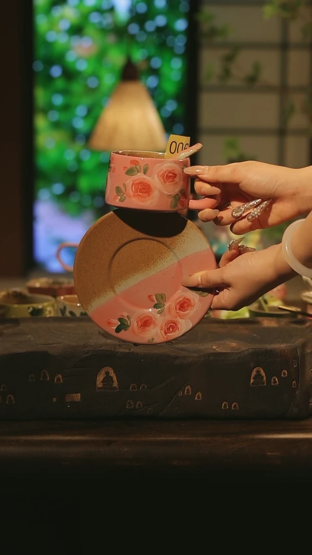 陶瓷006景德镇高温手绘釉下彩设计师款式