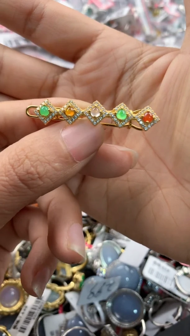 银S925镶嵌戒指翡翠■**殇888             5