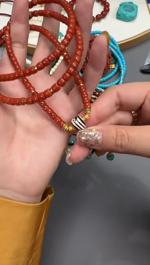 南红玛瑙手串手串18K金镶嵌0**3手串手串