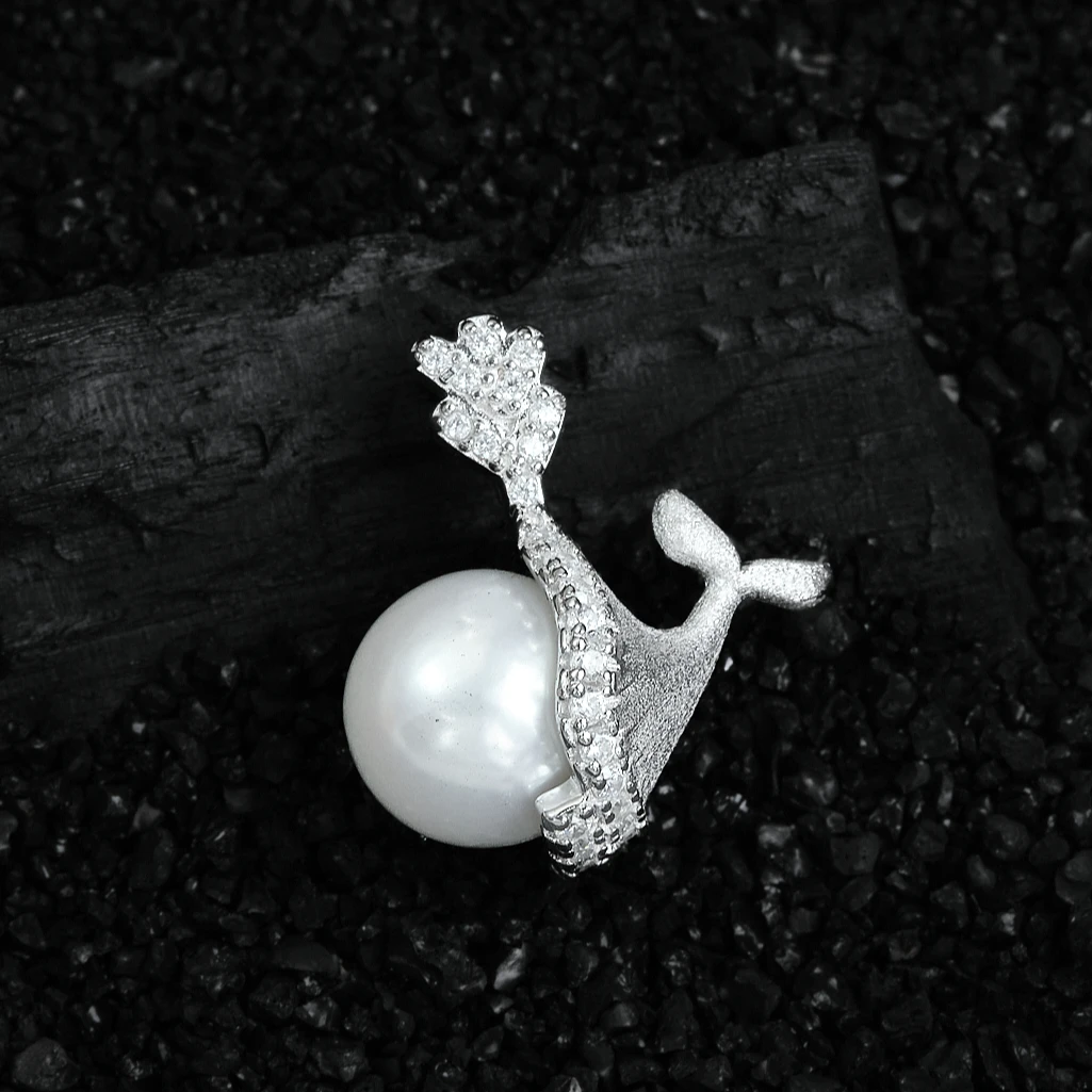 吊坠足银 足银990珠珠鱼尾吊坠 时尚潮流 （DZ9803）