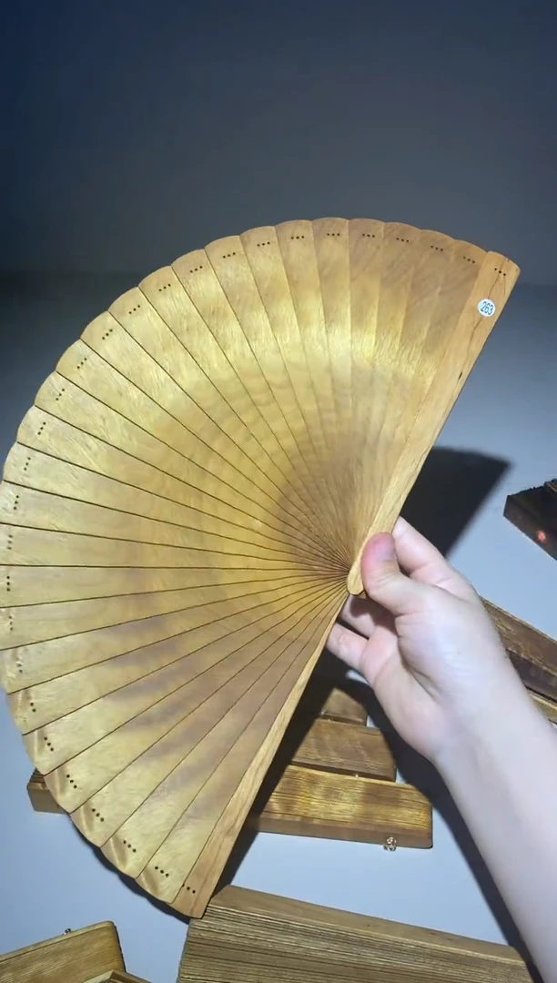 金丝楠21cm金丝楠木小叶桢楠扇263