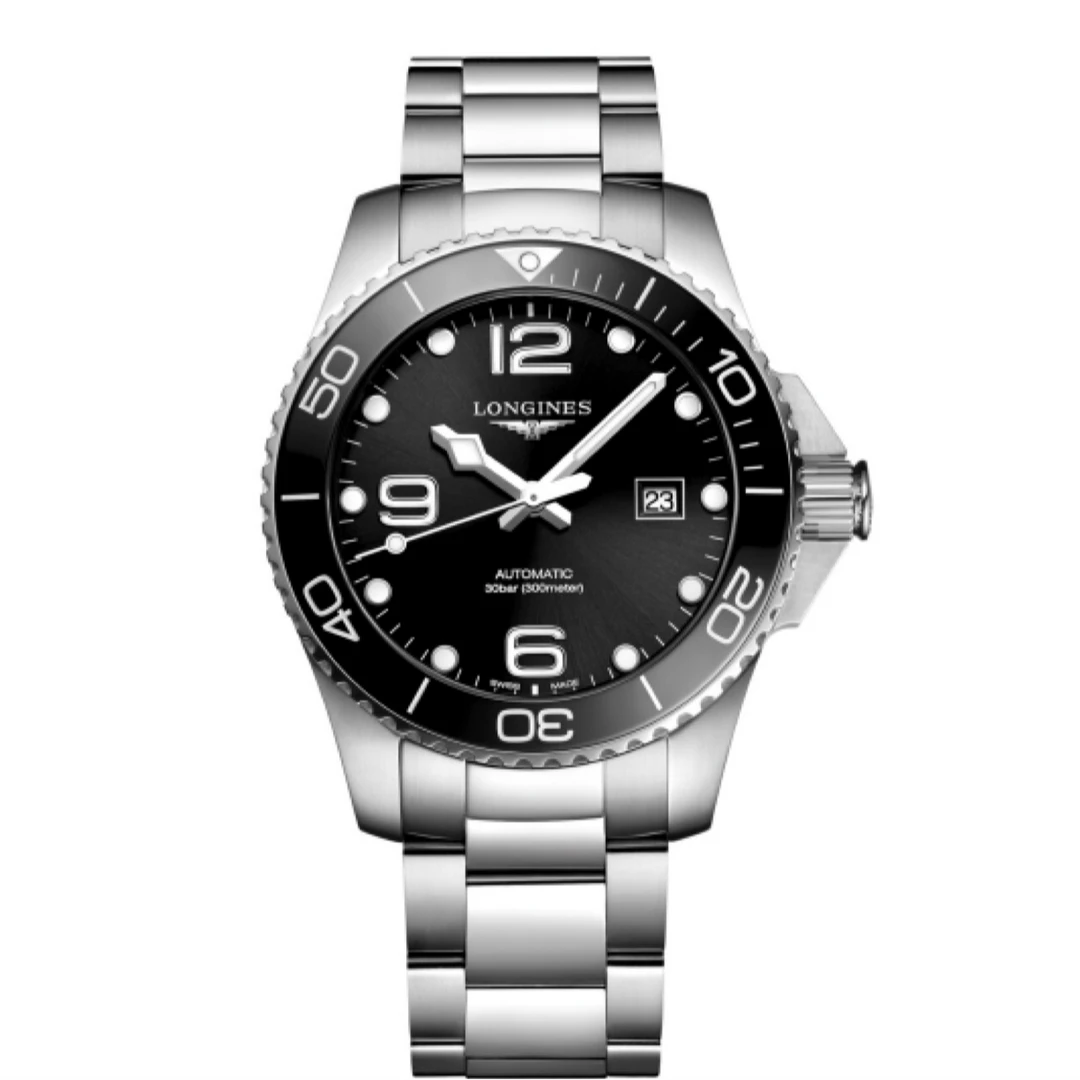 99新 Longines/浪琴 康卡斯潜水系列  精钢及陶瓷 43mm S536