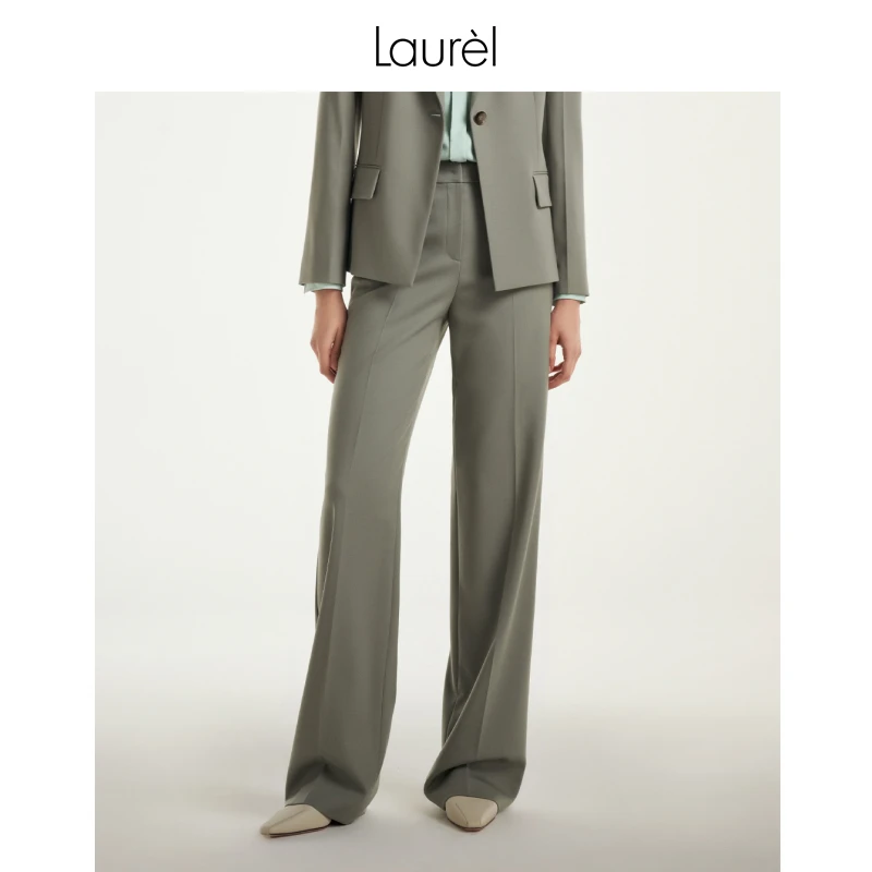 【晨粉专享】Laurel新款斜角口袋直筒西裤女LWL351K00600