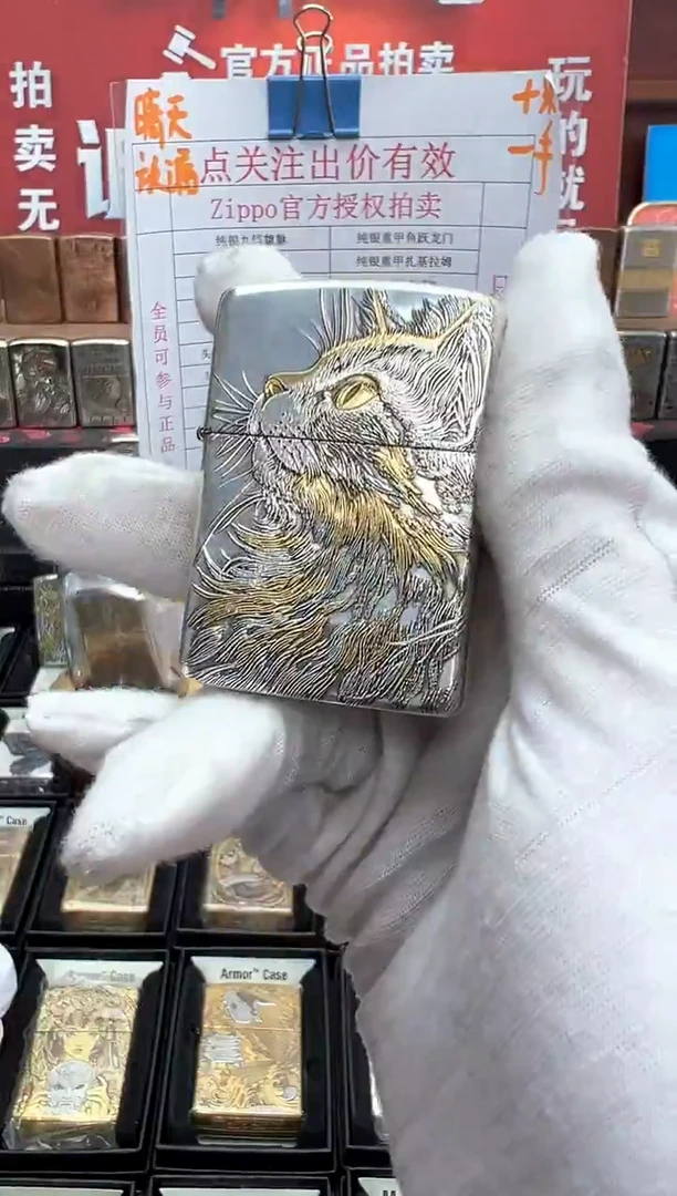 镀银鎏金盔甲仰望猫