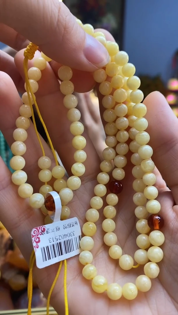 未镶嵌颈饰琥珀项链 微微瑕