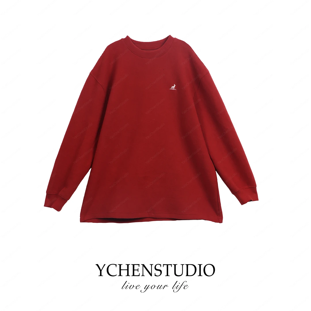 YC2【发财狗】冬季新款圆领套头宽松慵懒长袖休闲卫衣X616